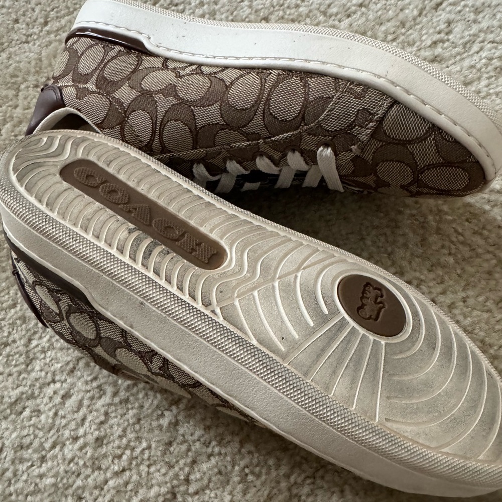 Coach Beige and White Sneakers - Picture 4 of 4
